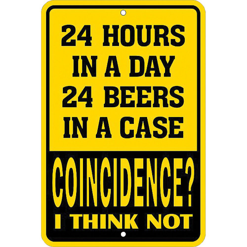 24 Hours 24 Beers Metal Sign  SPSBR Main Image
