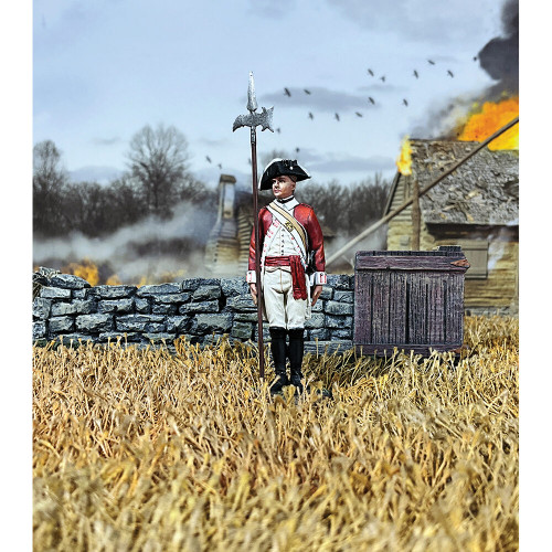 British 43rd Regiment, Sergeant with Halberd 1/30 Figure William Britain (16203) Alt Image 1