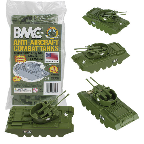 Anti-Aircraft Tanks 1/48 Plastic 4-Piece Set BMC Toys (48543) Alt Image 1