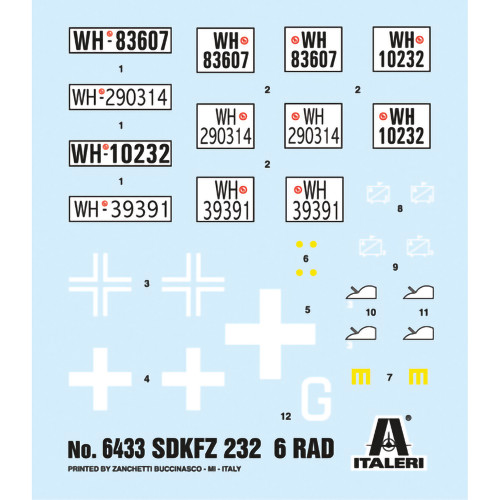 Sd.Kfz.232 6-Rad 1/35 Kit Italeri (6433) Alt Image 2