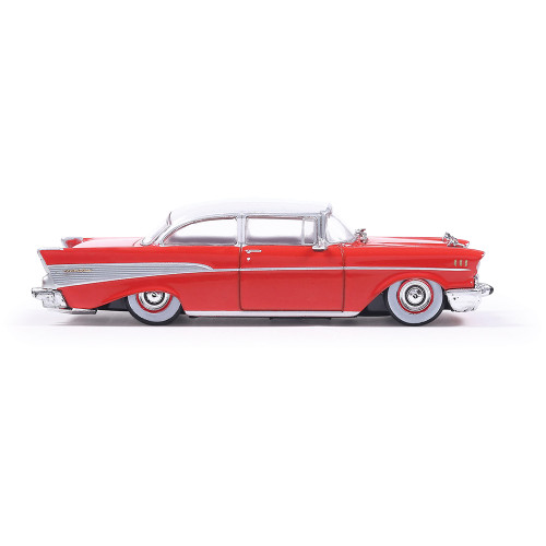 1957 Chevrolet Bel Air Sedan - Matador Red and India Ivory Alt Image 3
