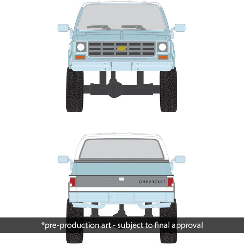 1978 Chevrolet Silverado K30 Crew Cab Fleetside Lifted - Light Blue and Frost White Alt Image 2