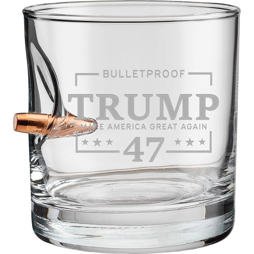 Trump 47 11oz Rocks Glass with .308 Bullet Main Image