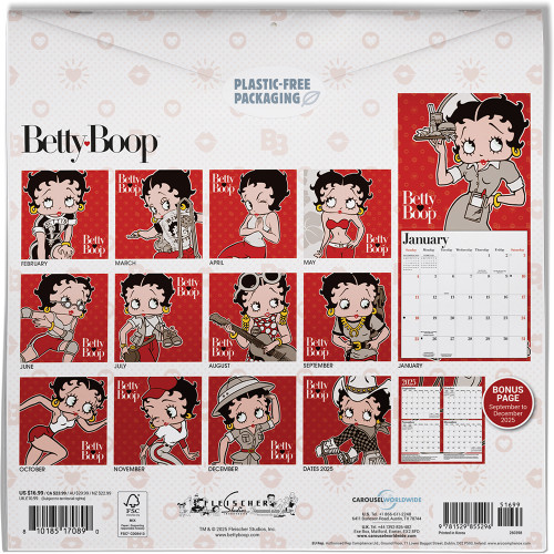 Betty Boop 2026 Wall Calendar  Carousel260398 Alt Image 1