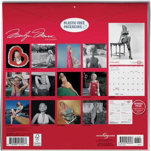Marilyn Monroe B&W 2026 Wall Calendar Carousel (261114) Alt Image 1