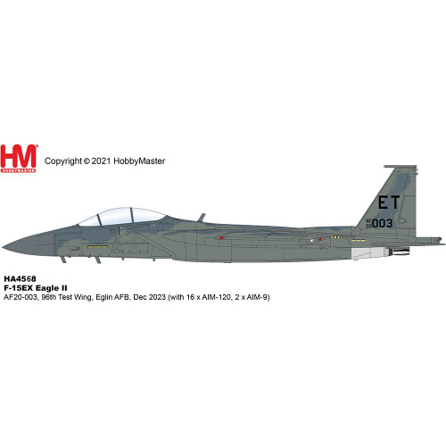 F-15EX Eagle II 1/72 Die Cast Model 96th Test Wing Eglin AFB Dec 2023 Main Image