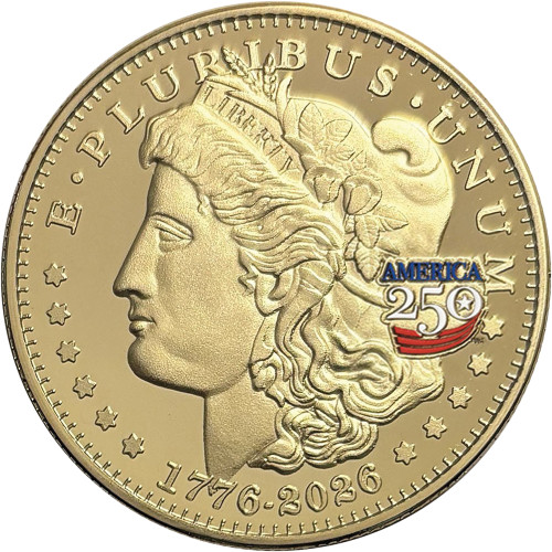MORGAN DOLLAR GOLDEN TRIBUTE 1 OZ COIN -250TH ANNIVERSARY Merrick Mint (MORGAN_250TH_GLD_TRIB) Main Image
