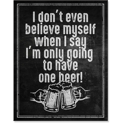 One Beer Metal Sign Desperate Enterprises (2686) Main Image