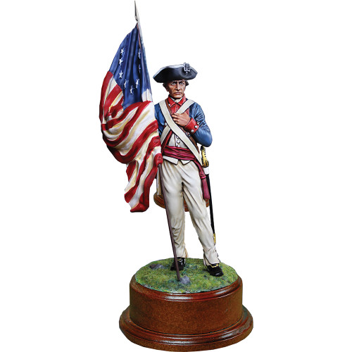 American Revolutionary Flagbearer 7.25 Statue Collectors Showcase (CS16012) Main Image