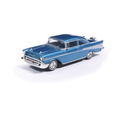 1:64 1957 Chevrolet Bel Air Sedan with Continental Kit - Harbor Blue Main Image