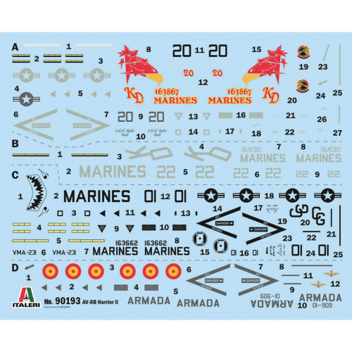 AV-8B Harrier II 1/72 Kit Italeri (90193) Alt Image 2