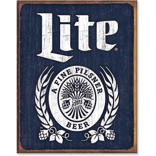 Miller Lite Metal Sign Desperate Enterprises (2182) Main Image