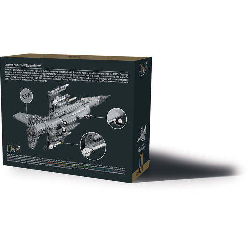 F- 16C Fighting Falcon Building Block Model - 1112 Pieces Atomic Brick (10-020501) Alt Image 5