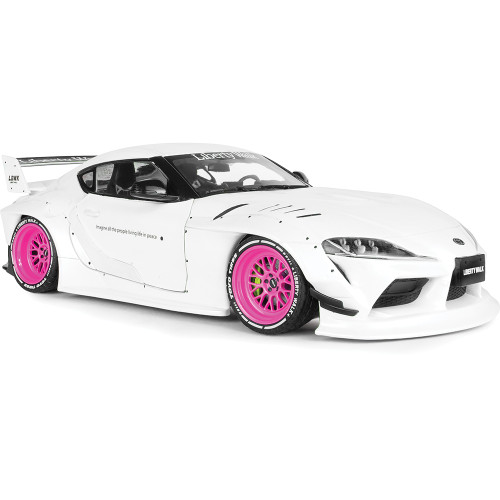 2025 Toyota GR Supra Liberty Walk Body Kit - White Pink 1:18 Scale Alt Image 3
