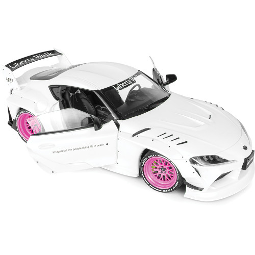 2025 Toyota GR Supra Liberty Walk Body Kit - White Pink 1:18 Scale Alt Image 4