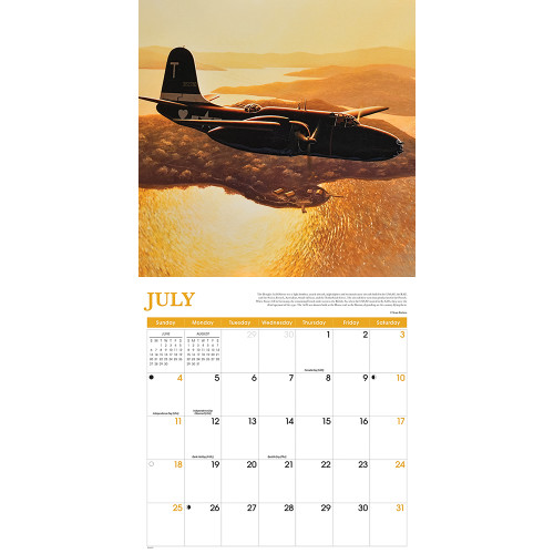 Classic Aircraft WWII 2027 Wall Calendar CAROUSEL (270853)  Alt Image 3