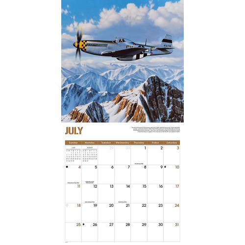 WWII Airplanes 2027 Wall Calendar CAROUSEL (270341)  Alt Image 3