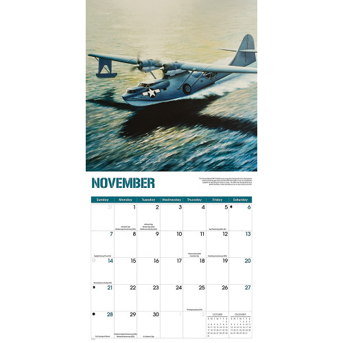 WWII Airplanes 2027 Wall Calendar CAROUSEL (270341) Alt Image 4