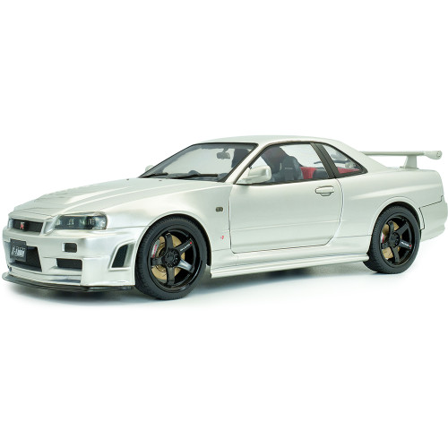1999 Nissan Skyline (R34) GT-R Z Tune - Silver 1:18 Scale Main Image