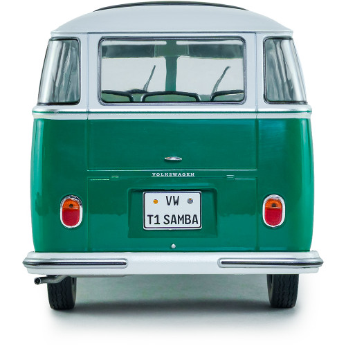 1962 Volkswagen T1 Samba - Green / White 1:18 Scale Alt Image 8