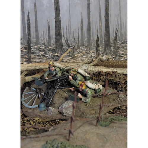 The Devil's Paint Brush German Infantryman Team with MG08  WILLIAM BRITAIN (23143) Alt Image 1