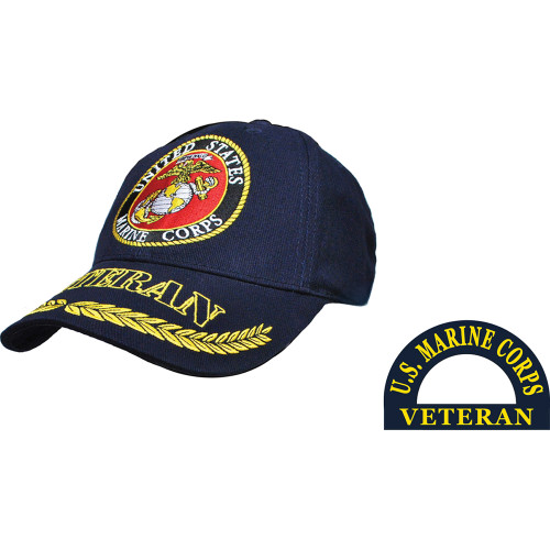 Marine Veteran Cap Eagle Emblems (CP00308) Alt Image 1