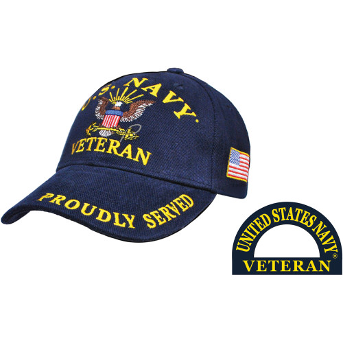 Navy Veteran Cap Eagle Emblems (CP00211) Alt Image 1