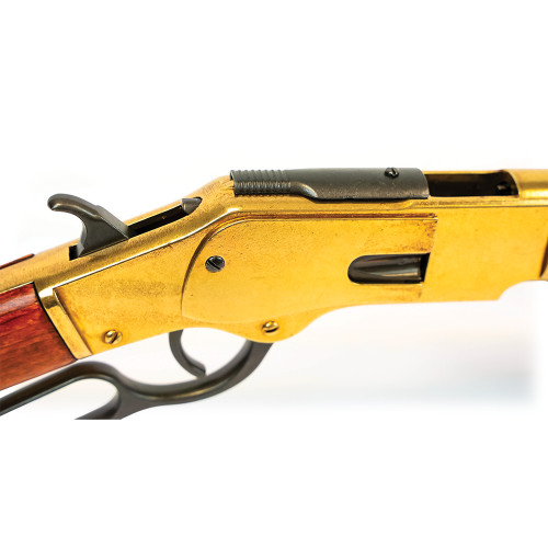 Model 1873 Lever Action Carbine Replica: Polished Brass Tone Alt Image 5