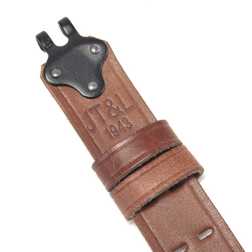M1907 LEATHER RIFLE SLING DATED 1943 World War Supply (3008) Alt Image 1