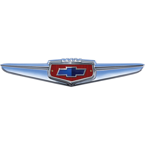 Vintage Chevrolet Emblem Metal Cut Out Sign Main Image