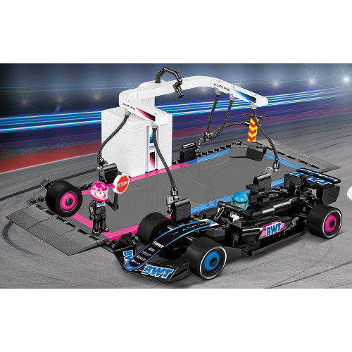 BWT Alpine F1 Pit Stop Building Brick Set Alt Image 3
