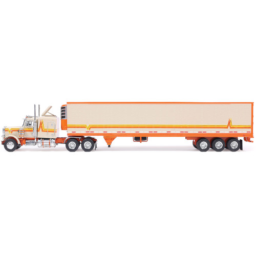1973 Peterbilt 359 - Orange And Cream With Modern Trailer Alt Image 6
