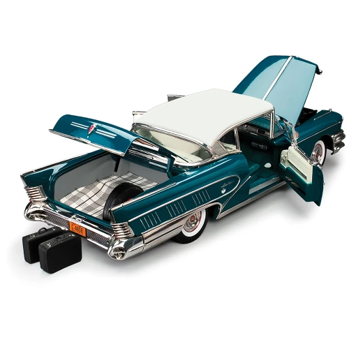 1958 Buick Limited Riviera Coupe -Glacier White / Dark Turquoise Poly Alt Image 2