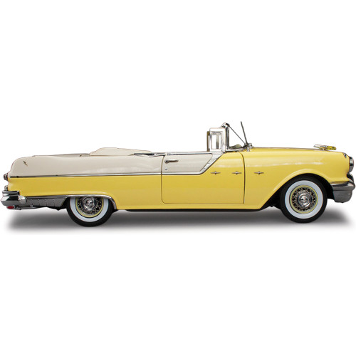 1955 Pontiac Star Chief Open Convertible - White Mist / Avalon Yellow Alt Image 3