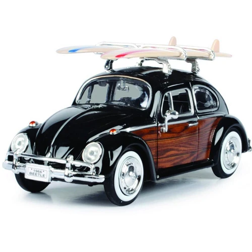 Volkswagen Beetle with Surfboard - Black Main Image