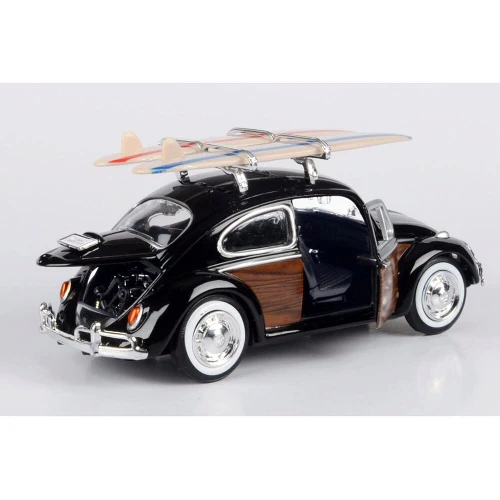 Volkswagen Beetle with Surfboard - Black Alt Image 1