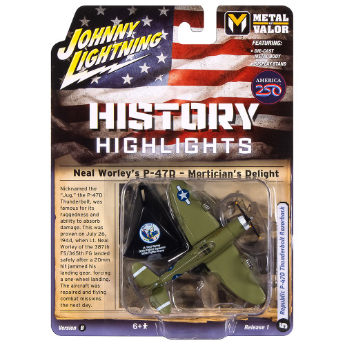 WWII Republic P-47D Thunderbolt Razorback Mortician's Delight - Olive Drab w/Nose Art Alt Image 1