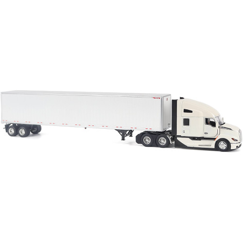 Kenworth T680 Next-Gen 76in-High-Roof Sleeper-Cab Tandem Tractor with Great Dane Champion 53ft Dry Cargo Trailer (White) Alt Image 2