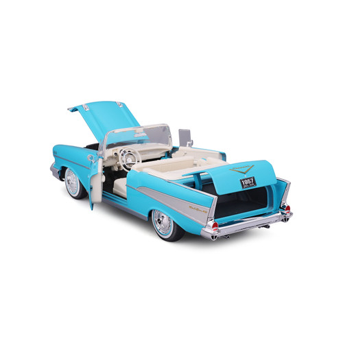 1957 Chevrolet Bel Air Convertible - Light Blue Alt Image 2
