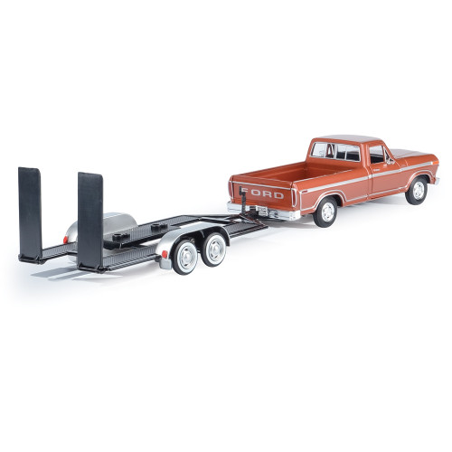 1979 Ford F-150 Custom (Brown) & Diecast Trailer Alt Image 1