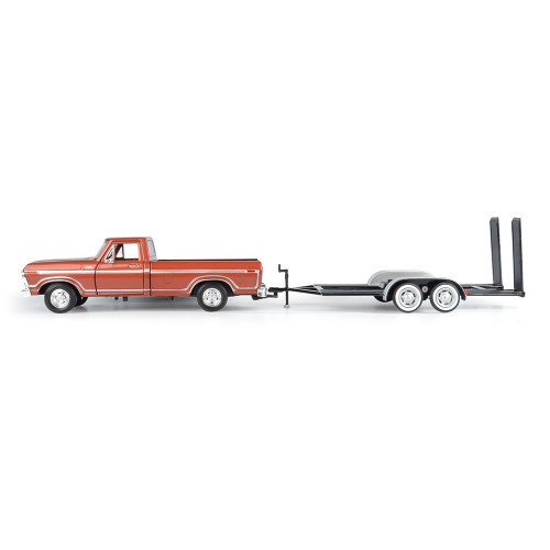 1979 Ford F-150 Custom (Brown) & Diecast Trailer Alt Image 2