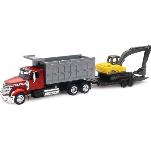 International Lonestar Dump Truck W/Excavator Main Image