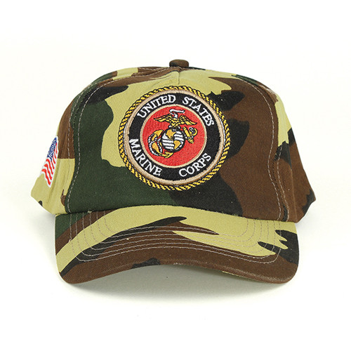 U.S. Marines Woodland Camo Cap Alt Image 1