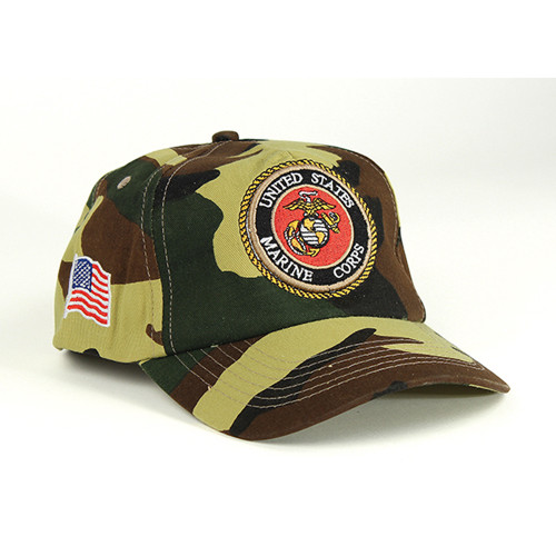 U.S. Marines Woodland Camo Cap Alt Image 2