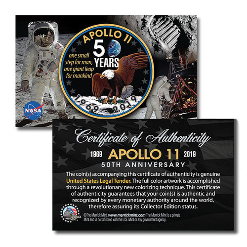 Apollo 11 50th Anniversary Moon Landing JFK 4-Coin Set Alt Image 3