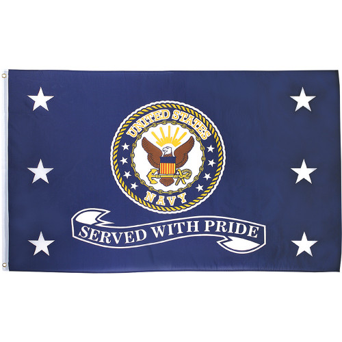 Navy "Served with Pride" Flag Alt Image 1