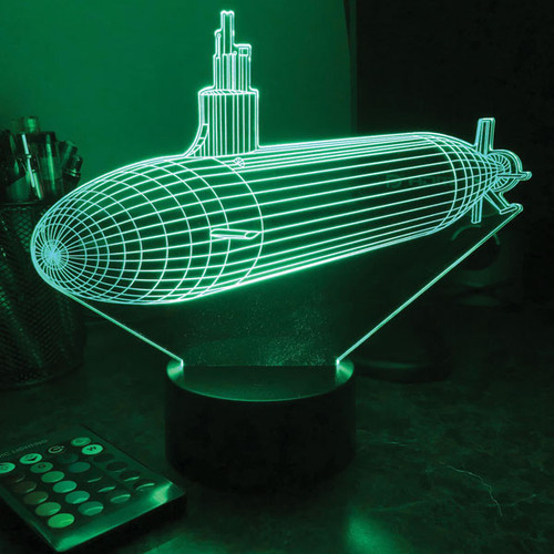 Seawolf-Class Sub 3D Color Lamp with Remote Alt Image 2