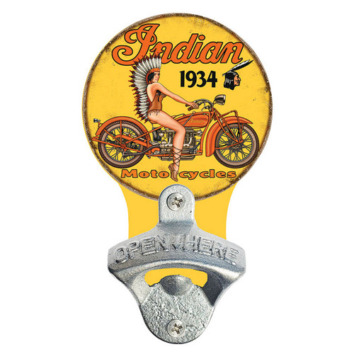 Indian Motocycle Pin-Up Bottle Opener Main Image