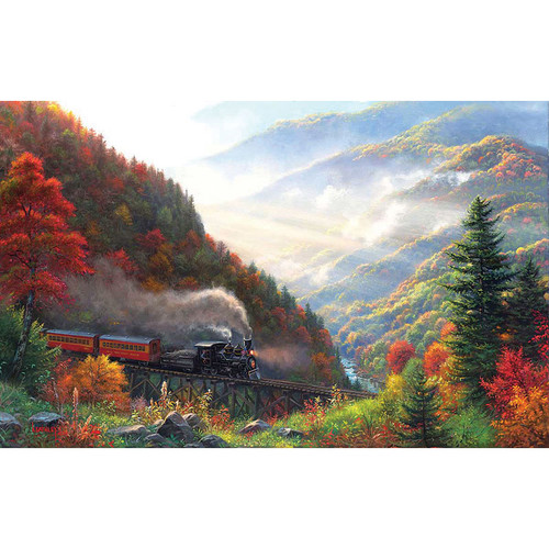 Great Smokey Mountain Railroad 500 Piece Jigsaw Puzzle Main Image