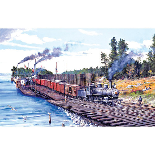 Crossing the Columbia 550-piece Jigsaw Puzzle Main Image